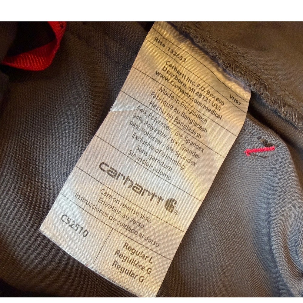 Carhartt Force Scrub Pants Large Grey Cargo Medical Nursing Womens Utility - Picture 3 of 14